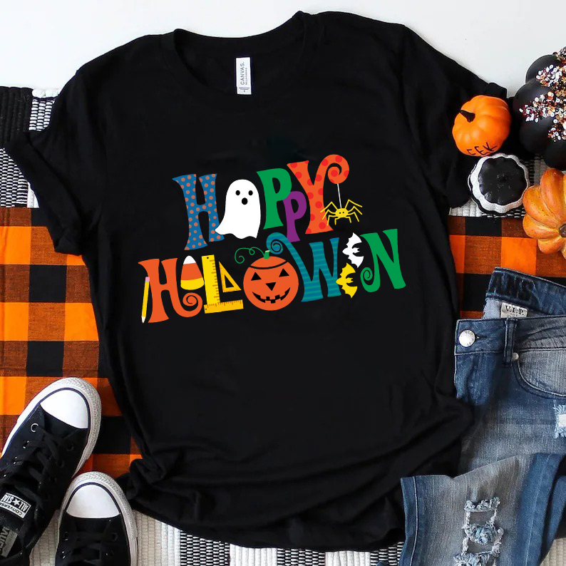 Colorful Happy Halloween T-Shirt