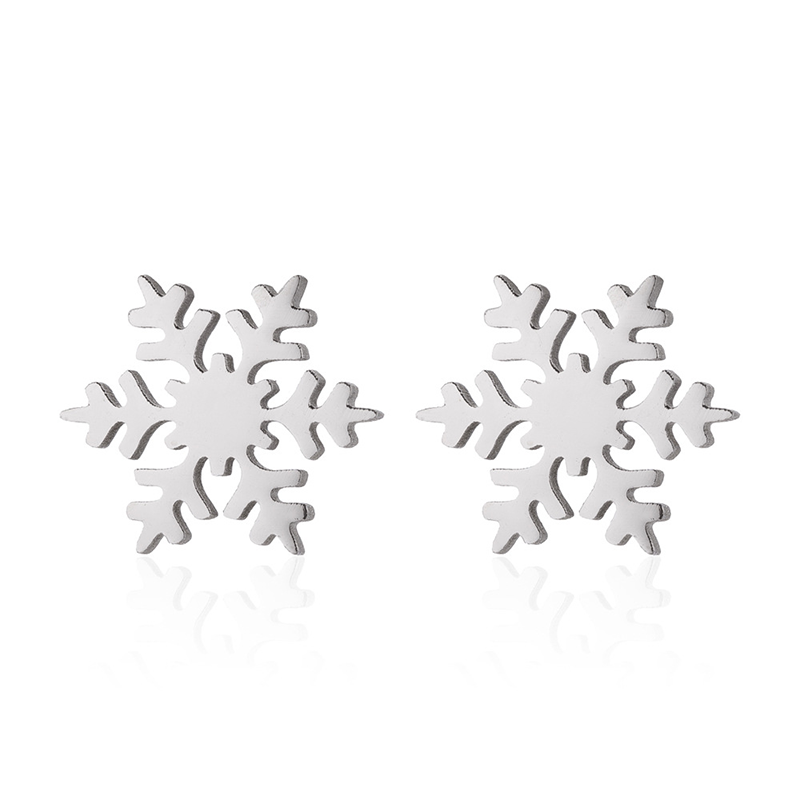 Delicate Winter Snowflakes Metal Earrings