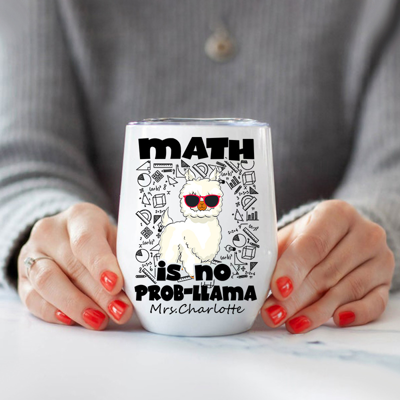 Personalized Math Is No Prob-Llama  Wine Tumbler