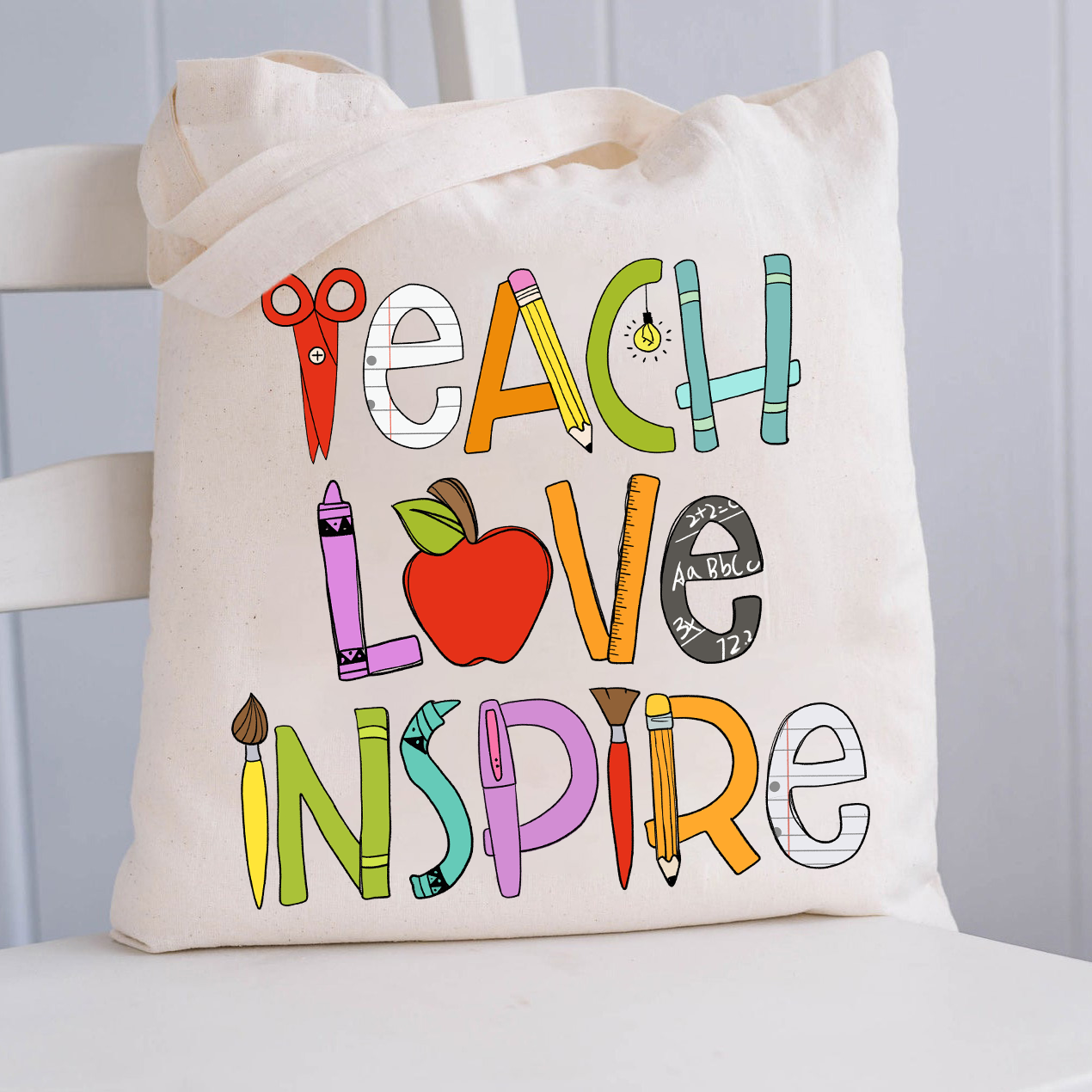Teach Love Inspire Teacher Tote Bag