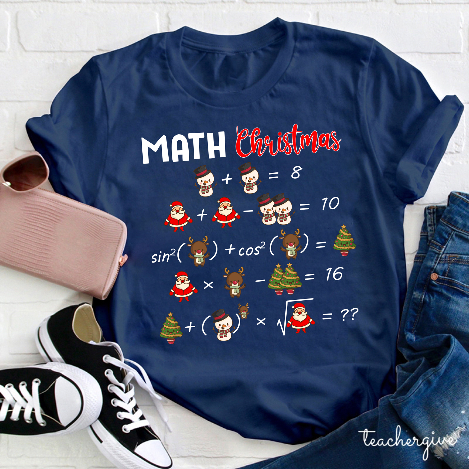 Math Christmas Teacher T-Shirt
