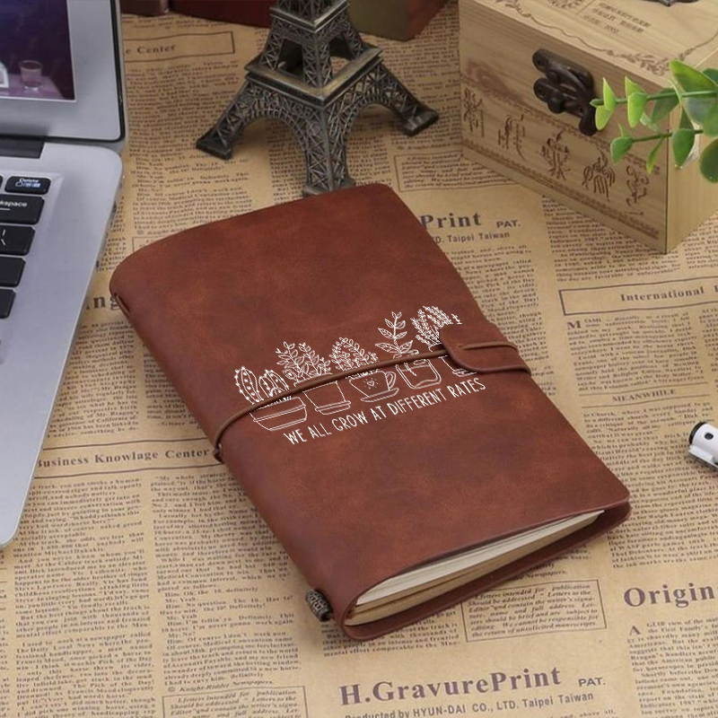 We All Grow At Differents Rates Faux Leather Notebook
