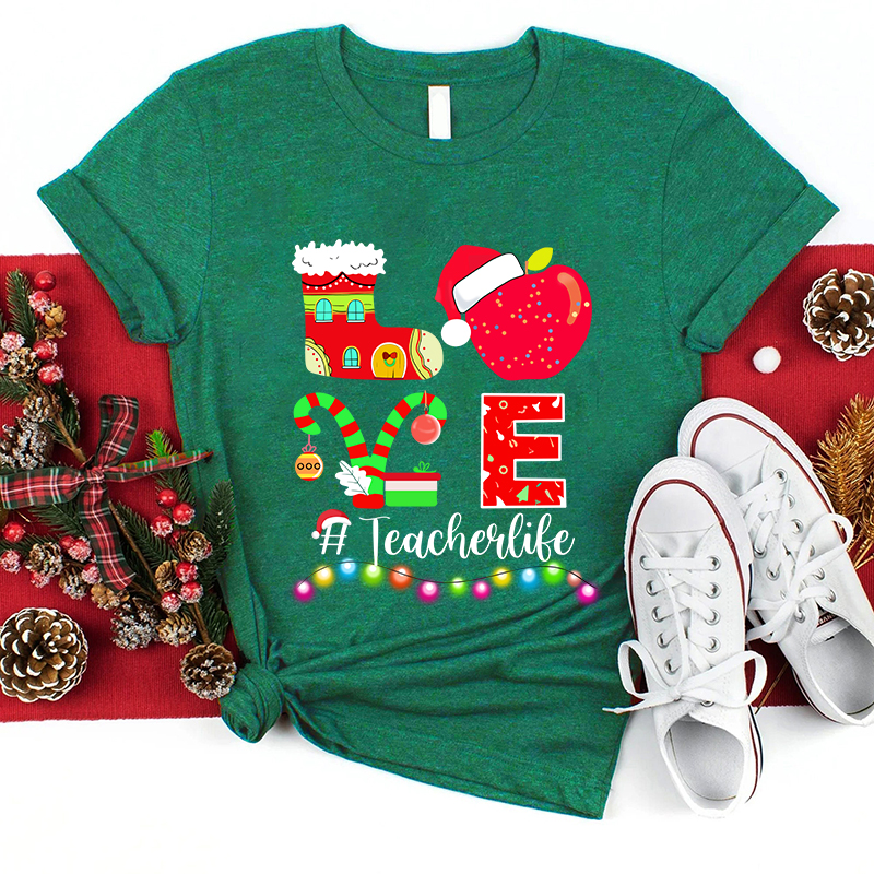 Christmas Love Teacherlife T-Shirt
