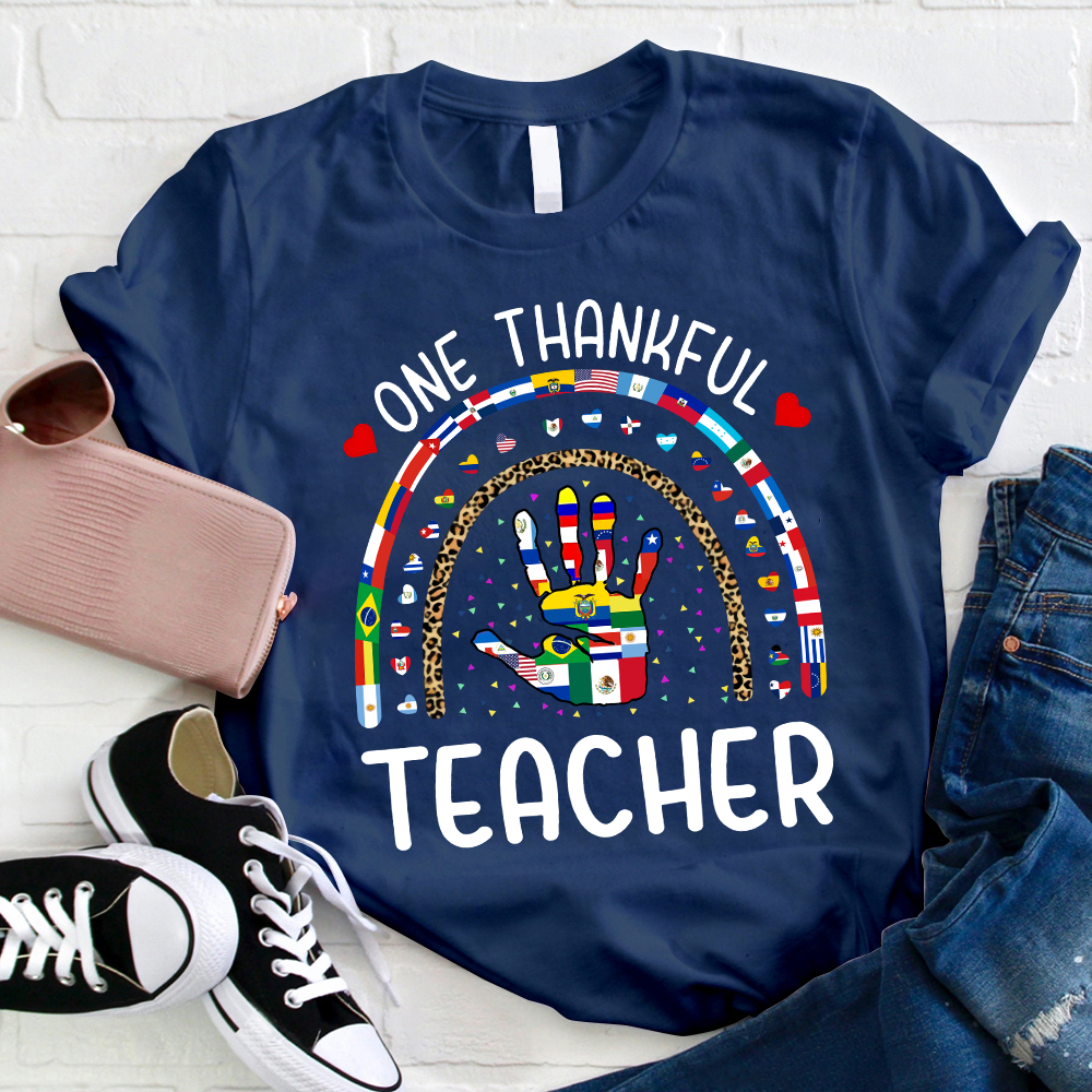 One Thankful Teacher Union Is Strength Teacher T-Shirt