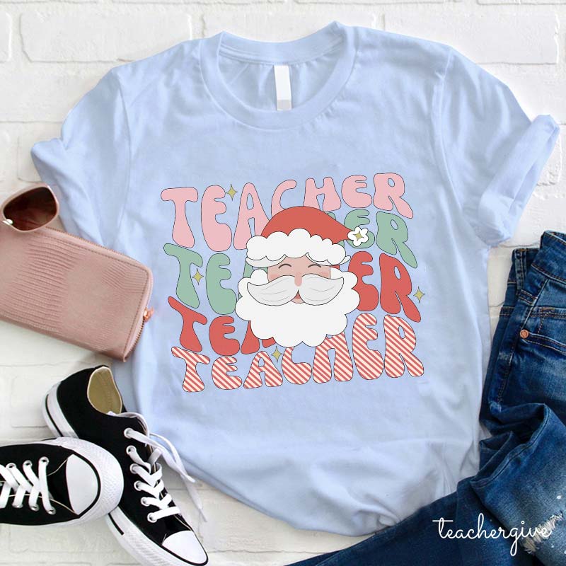 Happy Santa Teacher Teacher T-Shirt