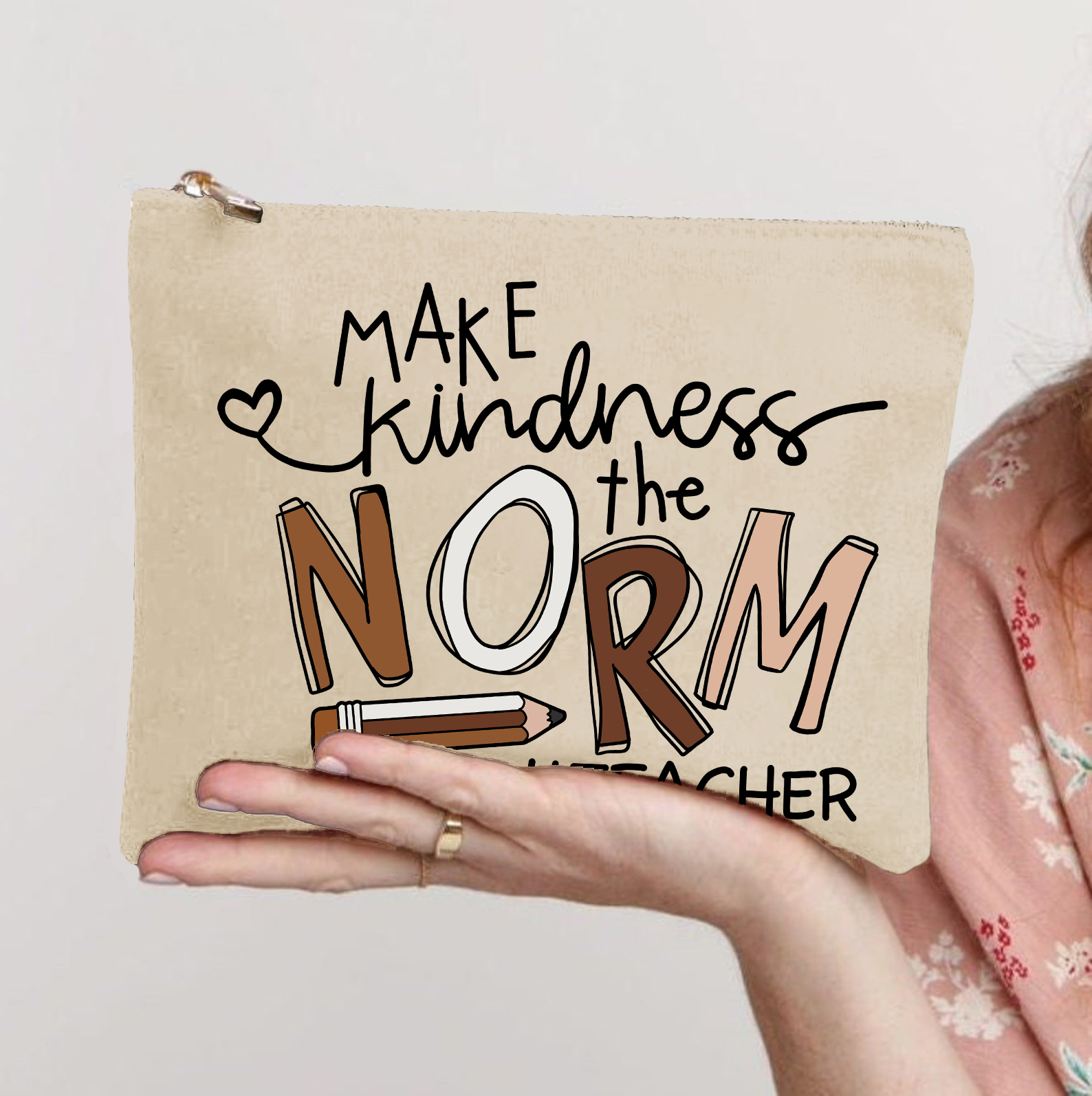 Make Kindness The Norm Makeup Bag