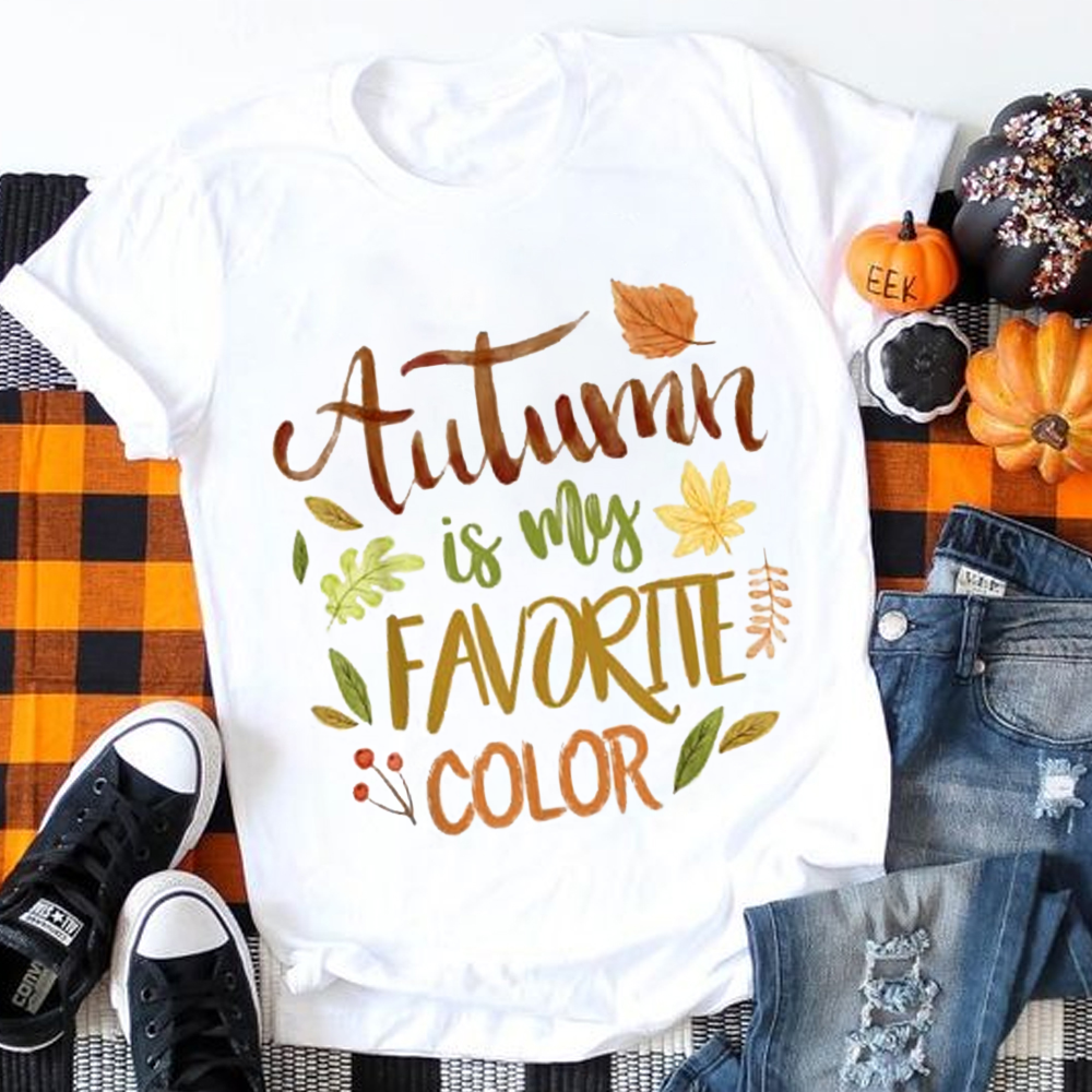 Autumn Is My Favorite Color Teacher T-Shirt