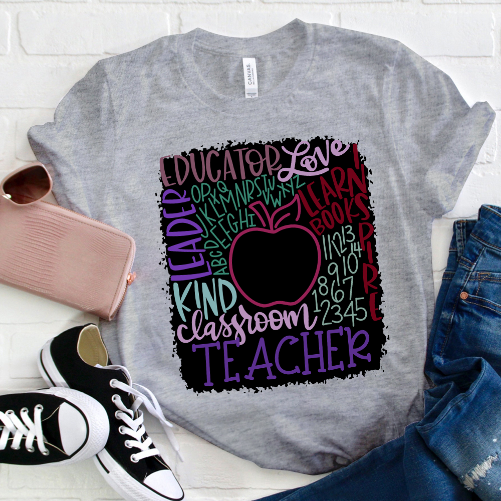 Teacher Love Apple Classroom T-Shirt