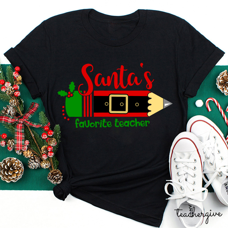 Santa's Favorite Teacher T-Shirt