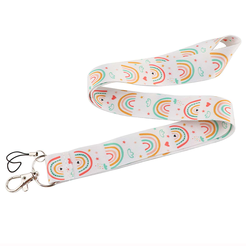 Rainbow Print Lanyard