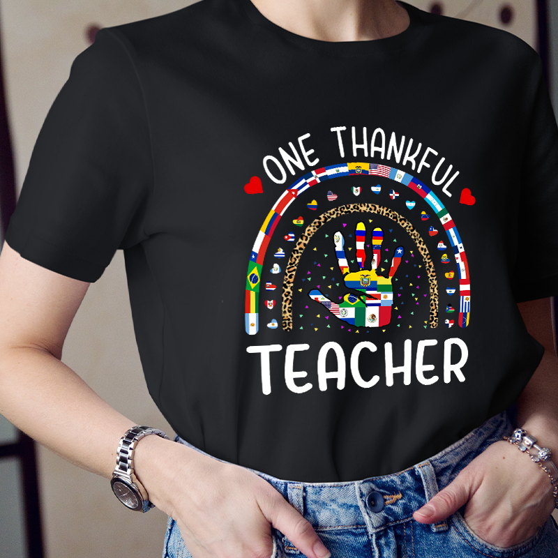 One Thankful Teacher Union Is Strength Teacher T-Shirt