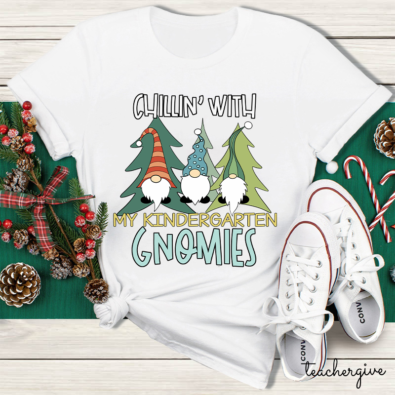 Personalized Chilling With My Beloved Gnomies Teacher T-Shirt