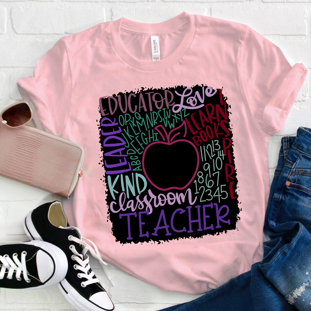Teacher Love Apple Classroom T-Shirt