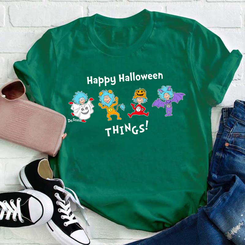 Happy Halloween Things Teacher T-Shirt