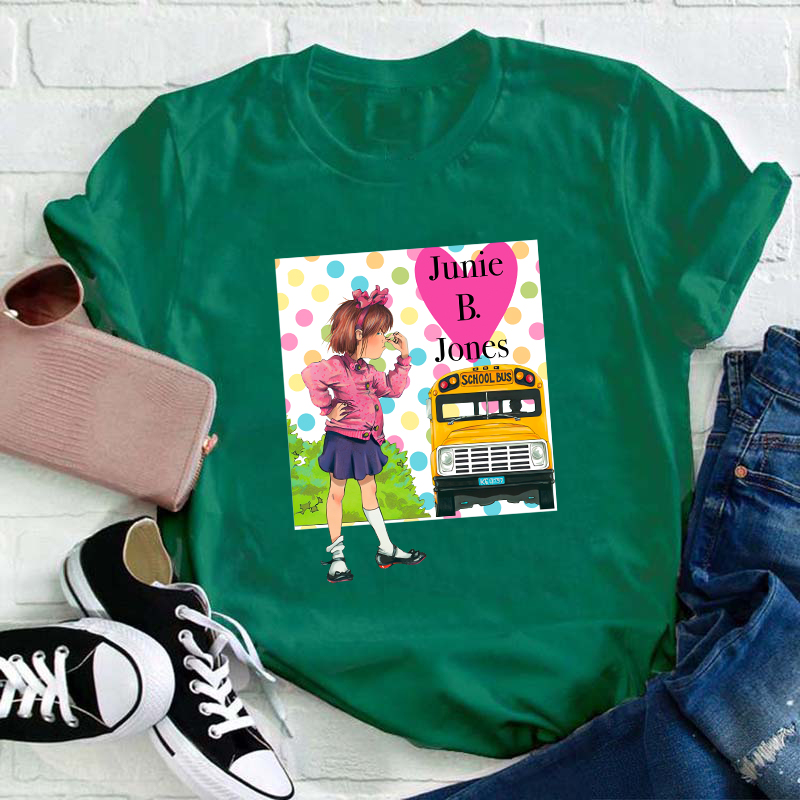 Colored Dot Junie B Jones Teacher T-Shirt