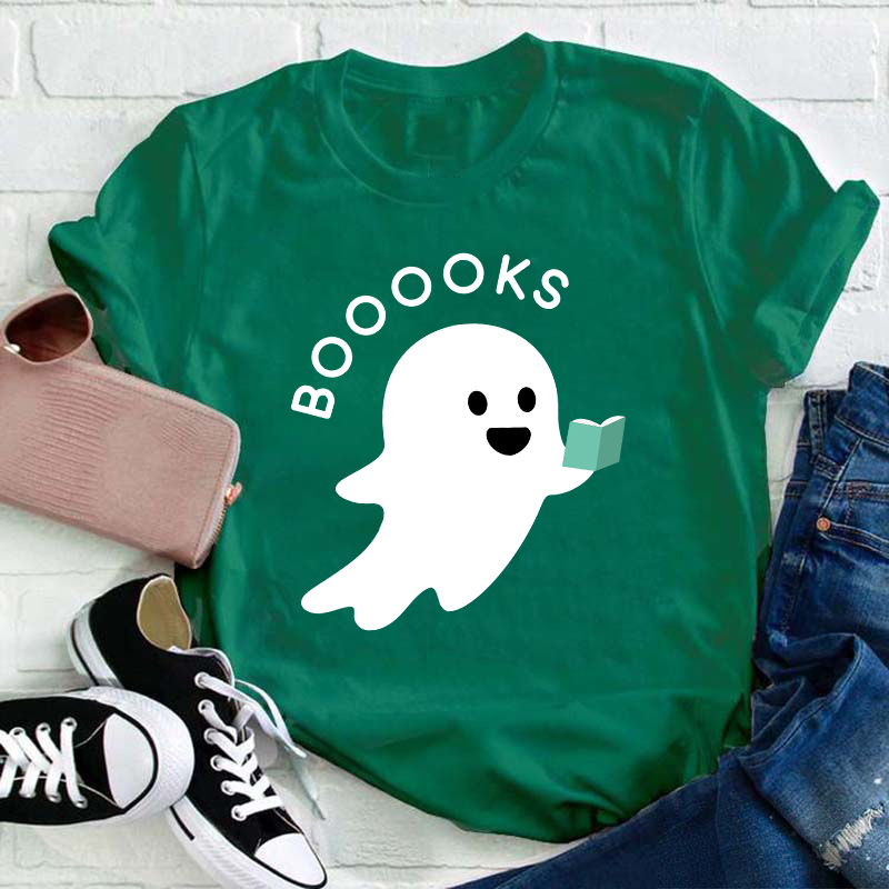 Booooks Happy Halloween Teacher T-Shirt