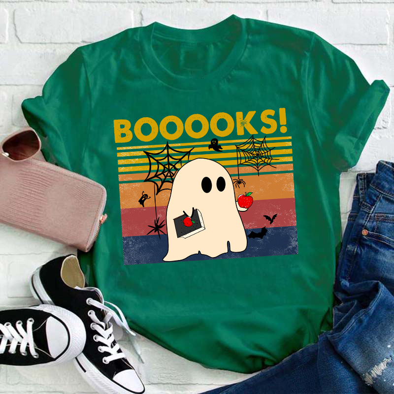 Booooks Happy Halloween Teacher T-Shirt