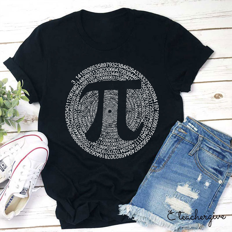Pi In Circle Teacher T-Shirt