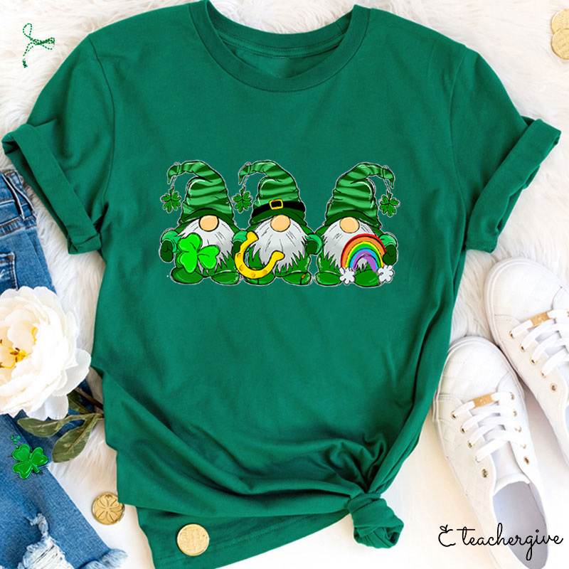 Clover Gnomies Teacher T-Shirt
