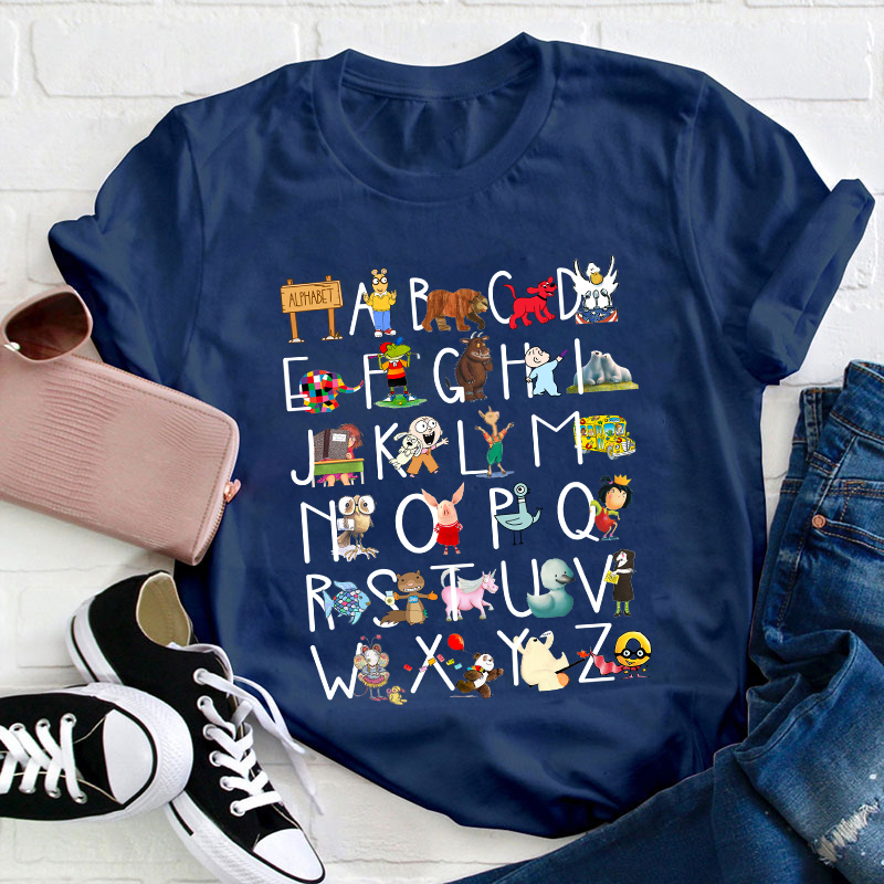 26 Alphabet Animals Teacher T-Shirt