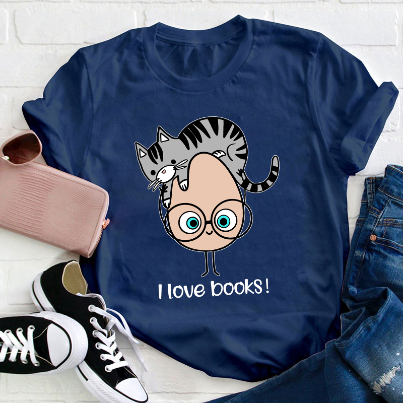 I Love Books Teacher T-Shirt