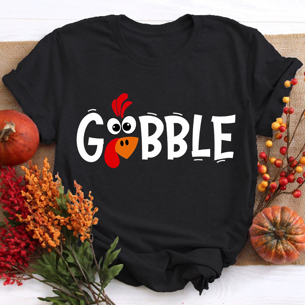 Gobble Turkey Teacher T-Shirt