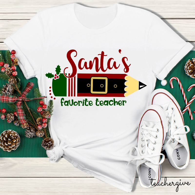 Santa's Favorite Teacher T-Shirt