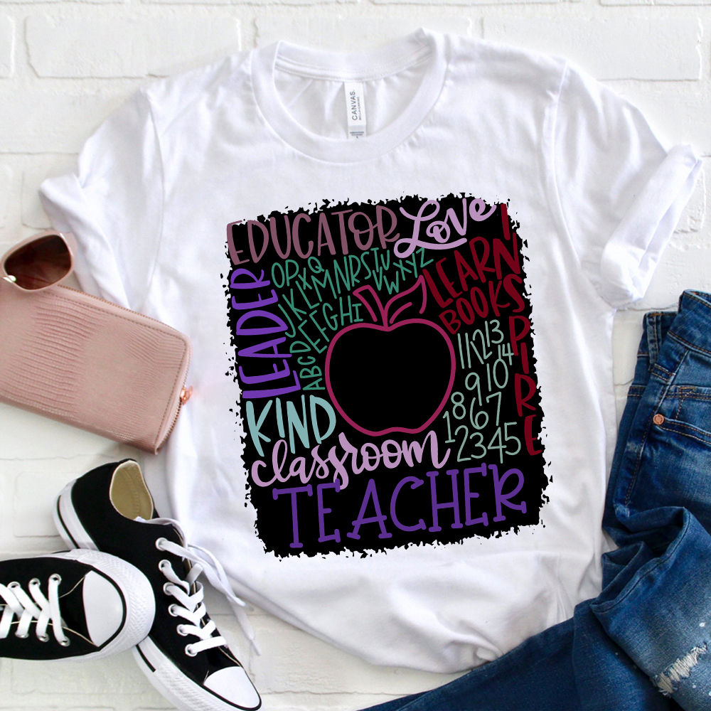 Teacher Love Apple Classroom T-Shirt