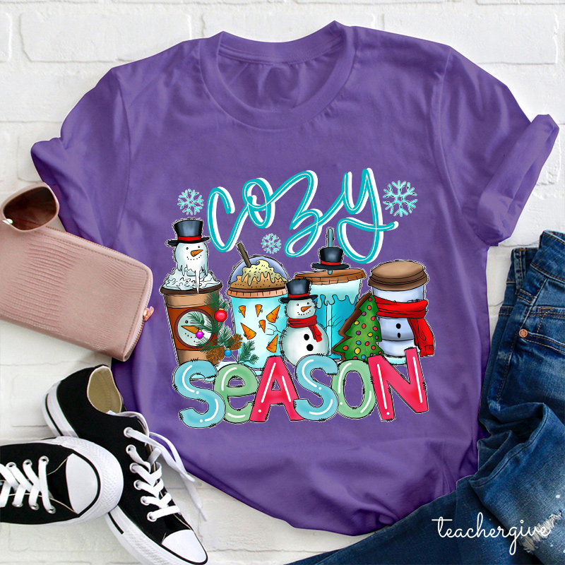 Cozy Season Coffee Day Teacher T-Shirt