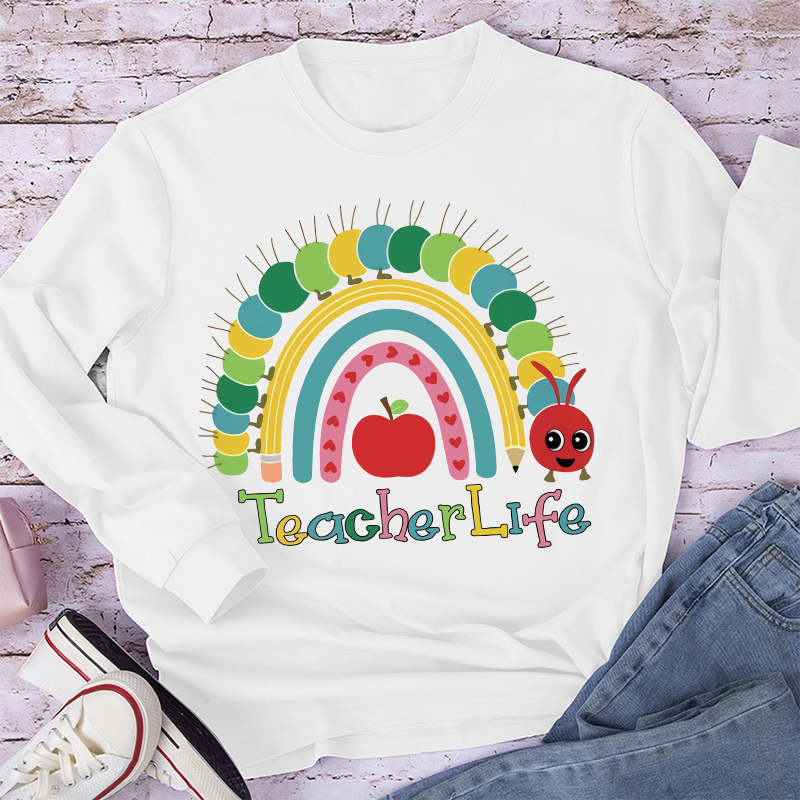 Alive Colourful Rainbow Long Sleeve T-Shirt