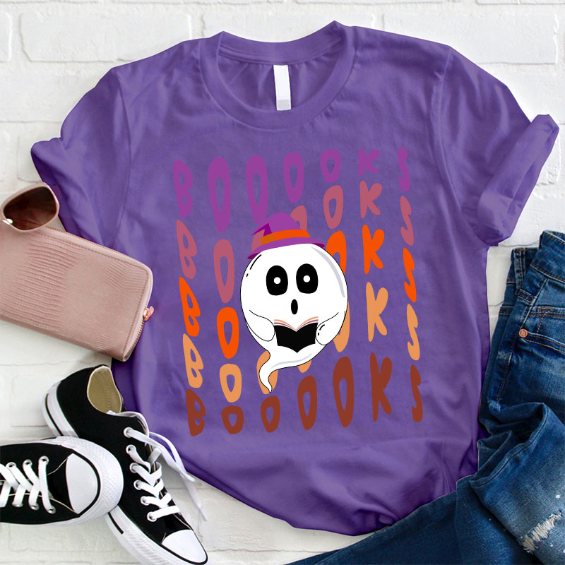Booooks Reading Halloween T-Shirt