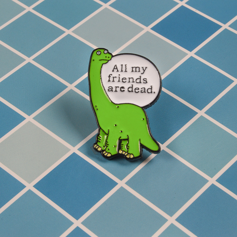 Lonely Green Dinosaur  Pin