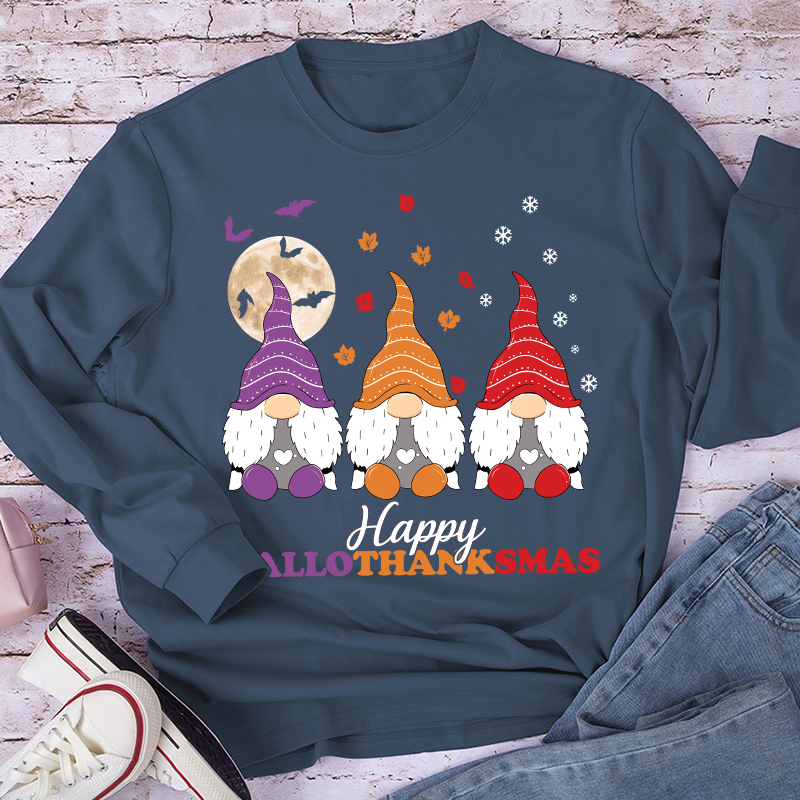 Happy Hallothanksmas Long Sleeve T-Shirt