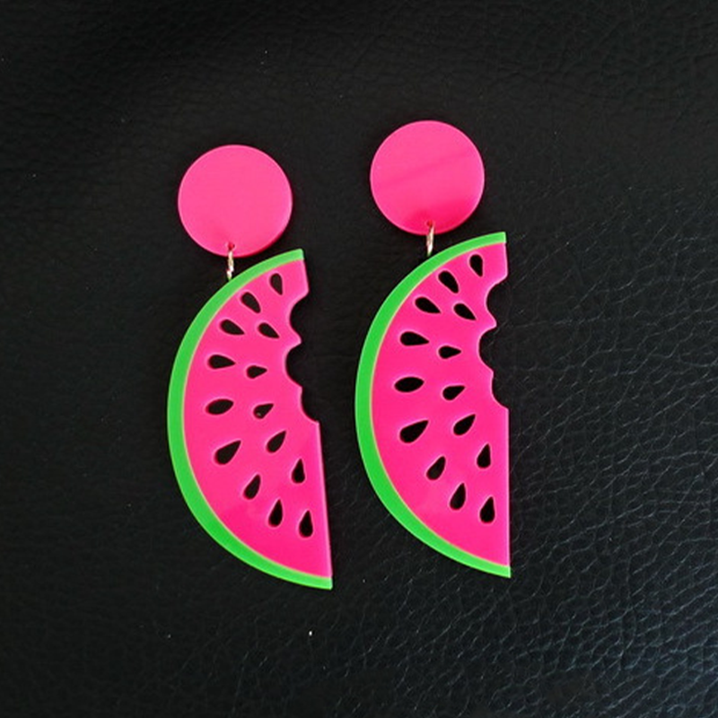 Cute Watermelon  Acrylic  Earrings