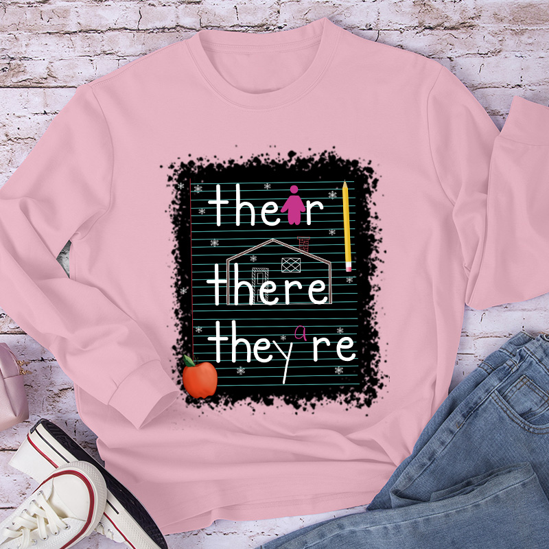 Their There They Are Book Long Sleeve T-Shirt