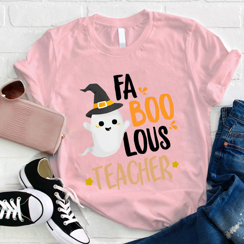 Floating Ghost Fa Boo Lous Teacher T-Shirt