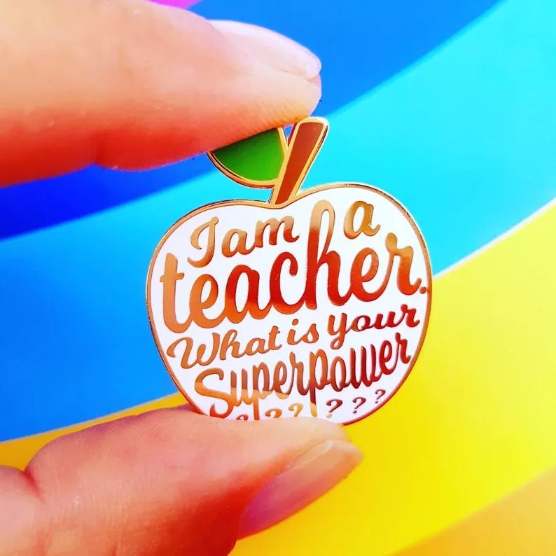 4 Pcs Teacher Enamel Pin Gift Idea