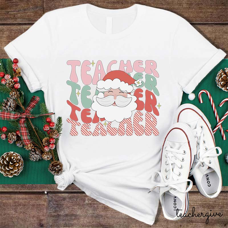 Happy Santa Teacher Teacher T-Shirt