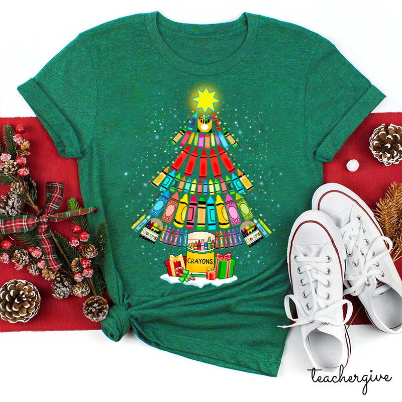 Come And Paint A Christmas Tree With Me Teacher T-Shirt