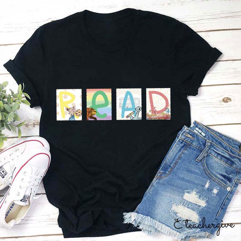 Cute Cartoon Read Teacher T-Shirt