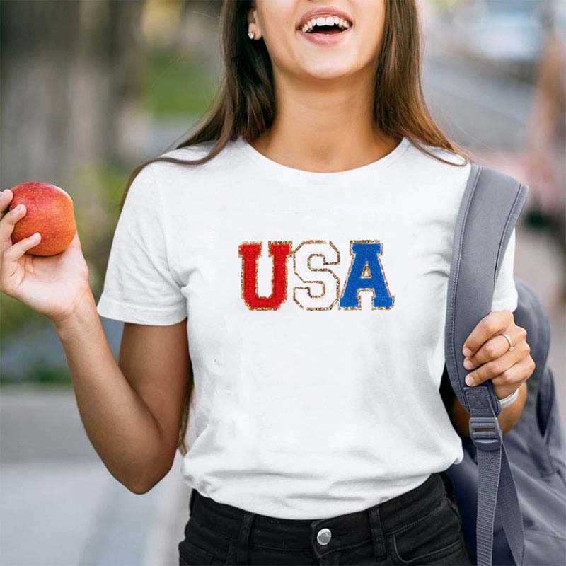 Glitter USA Teacher T-Shirt