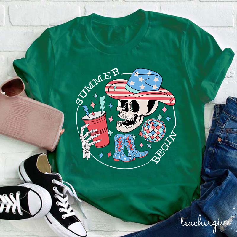 Summer Vacation Begin Teacher T-Shirt