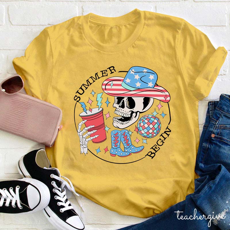 Summer Vacation Begin Teacher T-Shirt