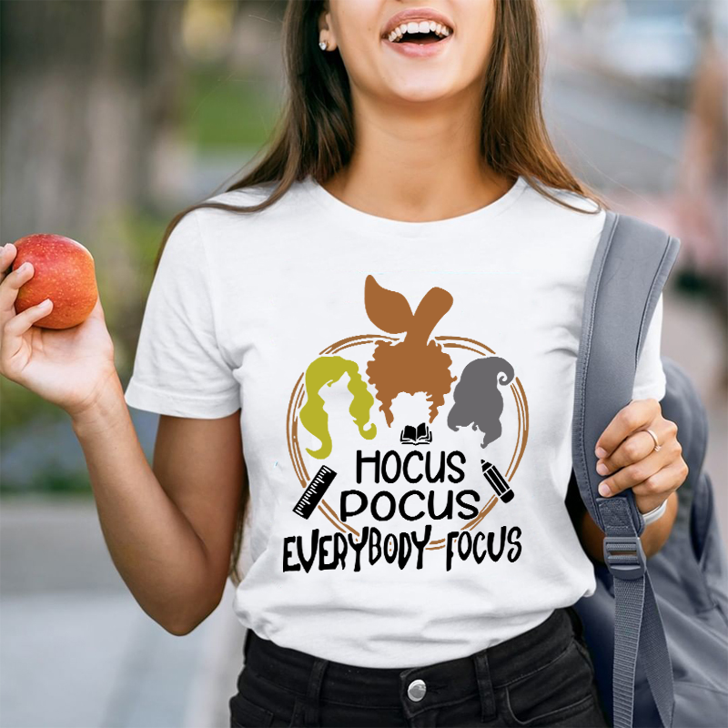 Hocus Pocus Everybody Focus Witch T-Shirt