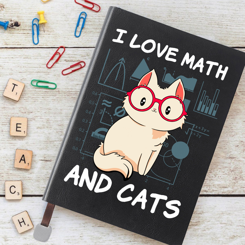 I Love Math And Cats Funny Notebook