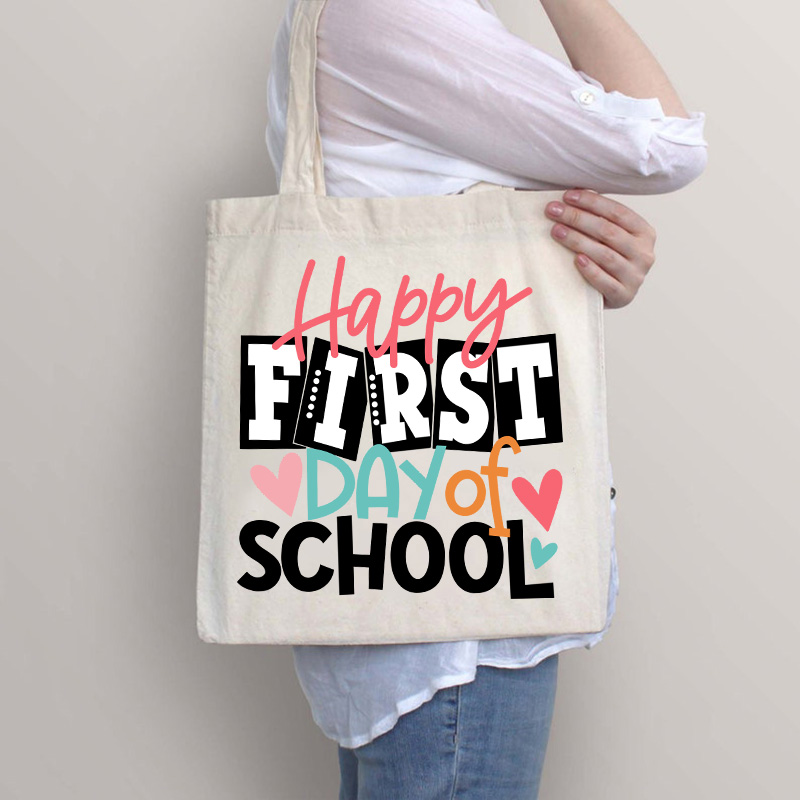 Happy First Day Of School Heart Tote Bag