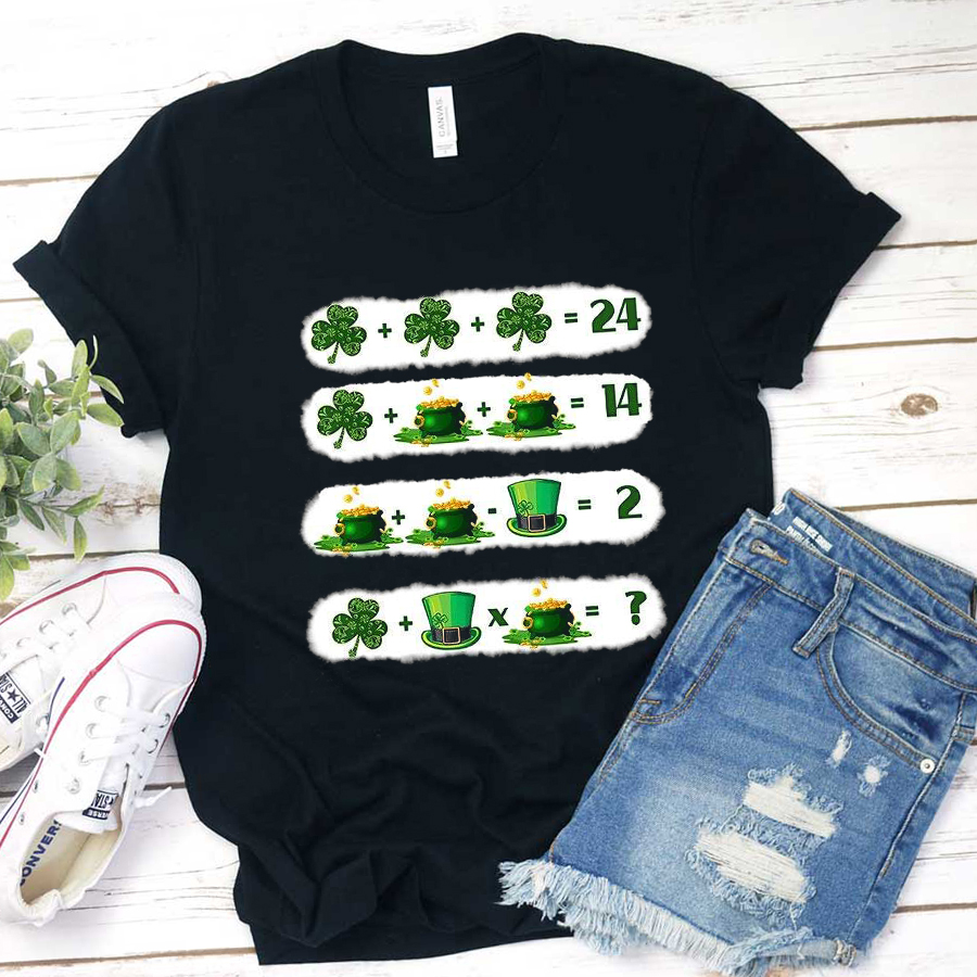 Fun Green Math Problem T-Shirt