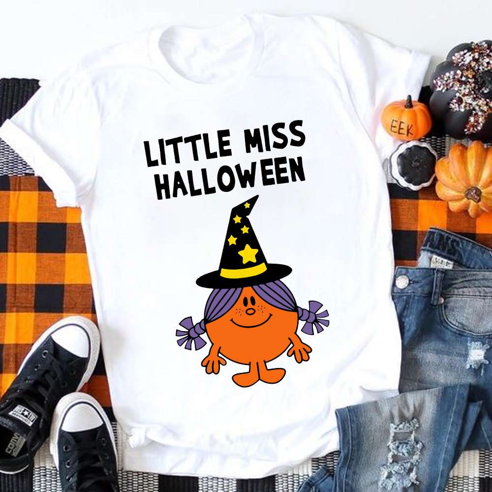 Little Miss Dress Like A Witch Halloween Teacher T-Shirt