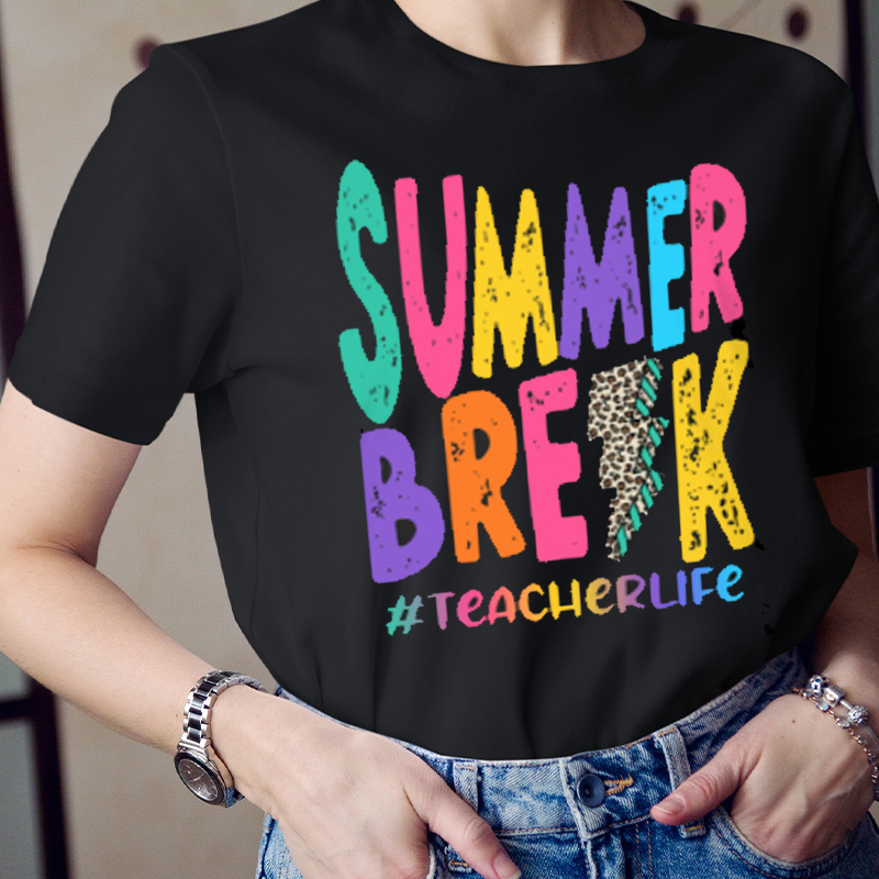 Personalized Summer Break Colorful T-Shirt