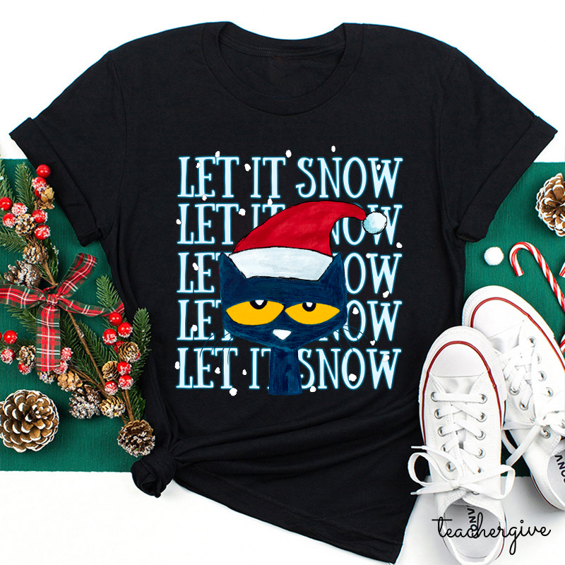 HO HO HO Let It Snow Teacher T-Shirt